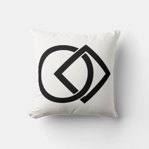Cojín Decorativo Círculo y cuadrado vinculados