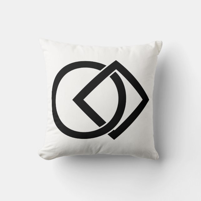 Cojín Decorativo Círculo y cuadrado vinculados (Anverso)