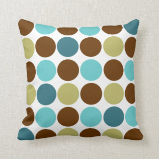 Cojín Decorativo Círculos - aceituna azul y modelo equilibrado