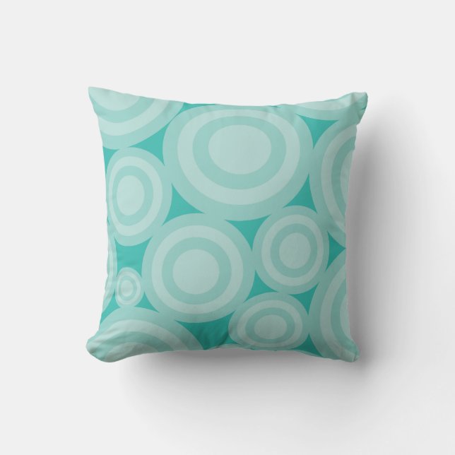 Cojín Decorativo Círculos azules MOJO Pillow americano (Anverso)