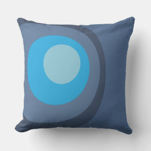 Cojín Decorativo Círculos Azules Retro