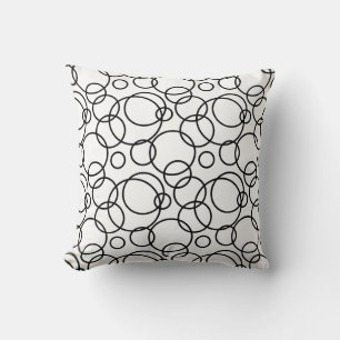 Cojín Decorativo Círculos blancos y negros