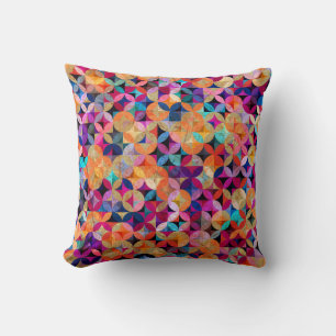 Cojín Decorativo Círculos brillantes Resumen Fondo de cosecha