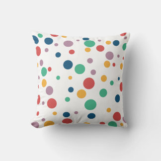 Cojín Decorativo "Círculos caprichosos: un vibrante Punto de Polka