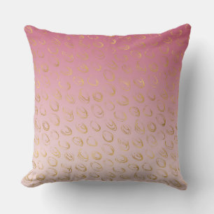 Cojín Decorativo Círculos chic oro ombre rosa