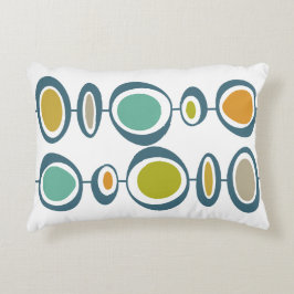 Cojín Decorativo Círculos coloridos Turquesa Verde Mid Century