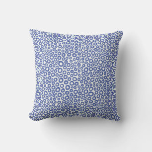 Cojín Decorativo Círculos de Acuarela - Azul Desvanecido