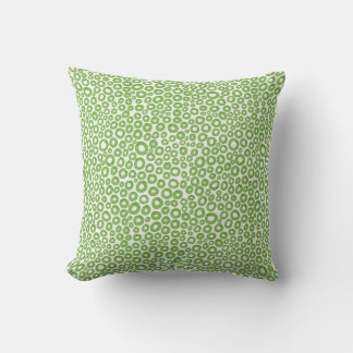 Cojín Decorativo Círculos de acuarela - Verde lavado