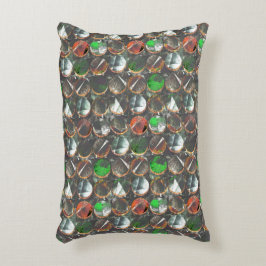 Cojín Decorativo Círculos de color de textura oscura