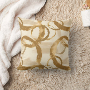 Cojín Decorativo Círculos dorados Formas circulares