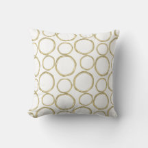 Círculos Dorados Sobre Blanco Moderno Chic