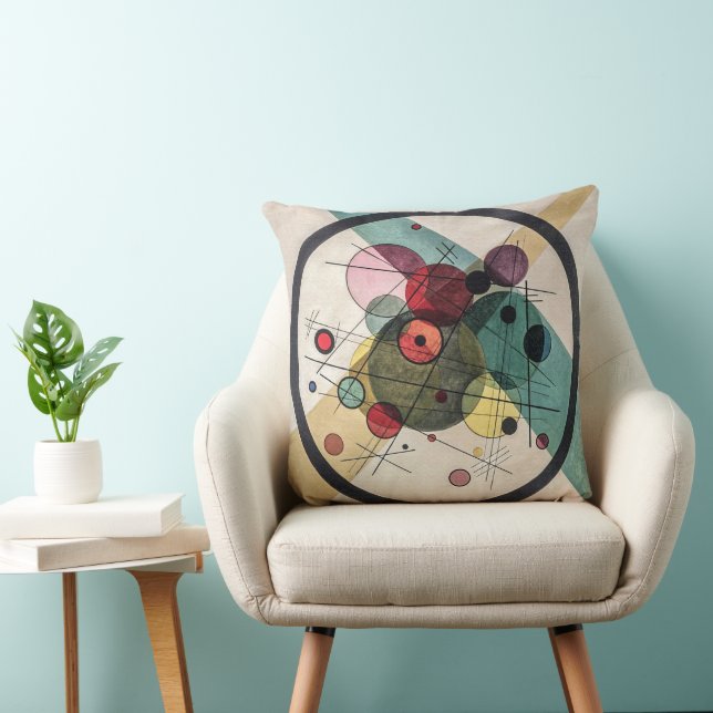 Cojín Decorativo Círculos en un círculo - Kandinsky (Silla)