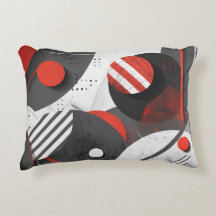 círculos geométricos abstractos rojos y negros