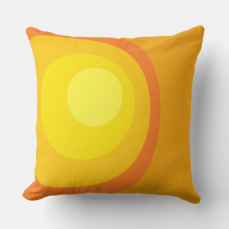 Cojín Decorativo Círculos Naranjas Retro