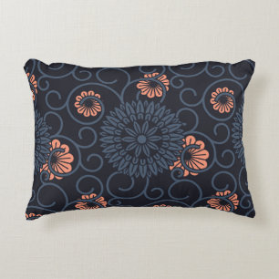 Cojín Decorativo Círculos ornamentados oscuros Vintage sin costura