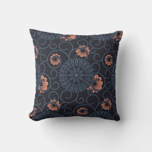Cojín Decorativo Círculos ornamentados oscuros Vintage sin costura