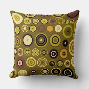 Cojín Decorativo Círculos Patrón Retro Pop #2
