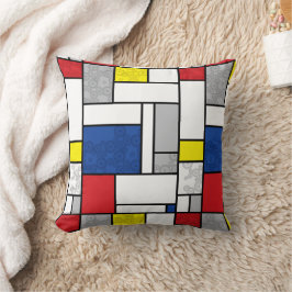 Cojín Decorativo Círculos Retro Mondrian Minimalista Arte Mod De St