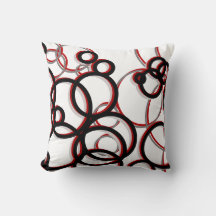 Círculos rojos negros y grises