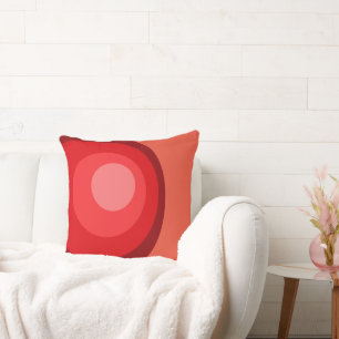 Cojín Decorativo Círculos rojos retro