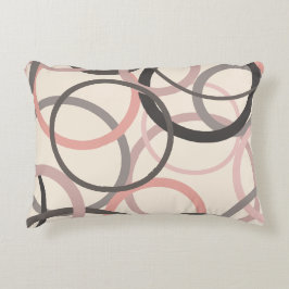 Cojín Decorativo Círculos rosados y grises