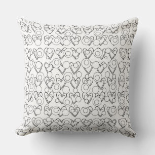 Cojín decorativo Círculos y Corazones