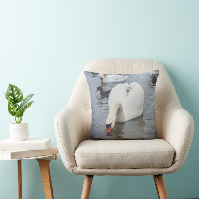 Cojín Decorativo Cisne blanca (Silla)