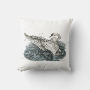 Cojín Decorativo Cisne blanco sobre el agua