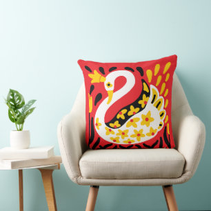 Cojín Decorativo Cisne de hadas al estilo ruso