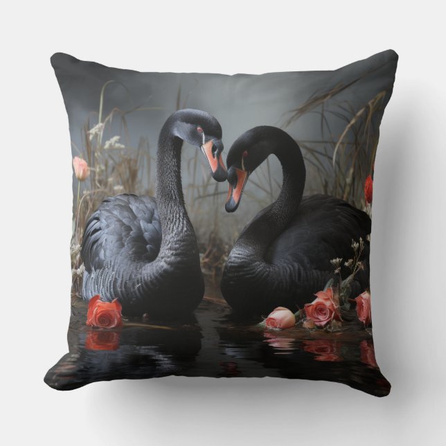 Cojín Decorativo Cisne negra (Anverso)
