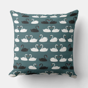 Cojín Decorativo Cisnes Negros y Blancos