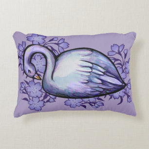 Cojín Decorativo Cisnes Purple Swan Lake
