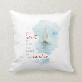 Cojín Decorativo Cita acuática de velero tranquila