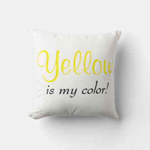 Cojín Decorativo Cita Amarillo Es Mi Color