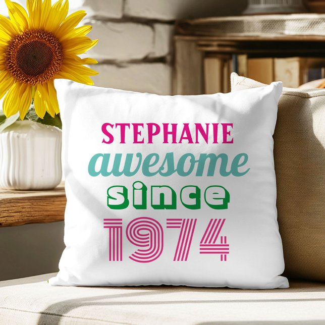 Cojín Decorativo Cita de 50 años graciosa personalizada (Subido por el creador)