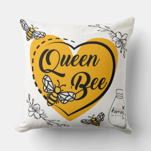Cojín Decorativo cita de abeja reina