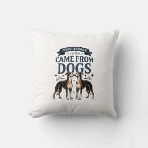 Cojín Decorativo Cita de amante de perros grabado vintage tipografí