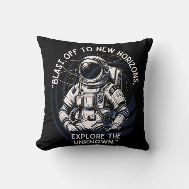 COJÍN DECORATIVO CITA DE ASTRONAUT, DESPEJADA A NUEVO HORIZONTE (Anverso)