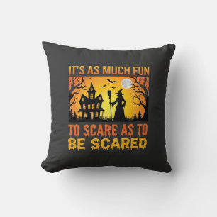 Cojín Decorativo Cita de Bruja de Casa Embrujada de Halloween