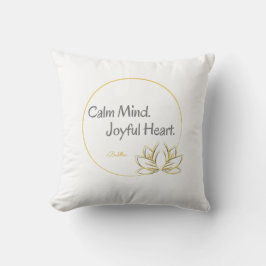 Cojín Decorativo Cita de Buda Inspiradora Gold Lotus - Tira blanca