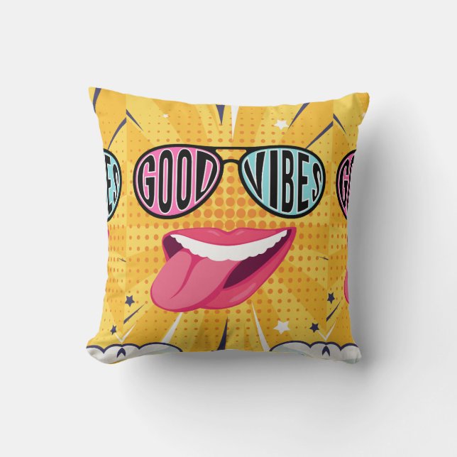 Cojín Decorativo cita de café de dama (Anverso)