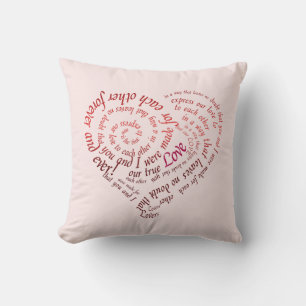 Cojín Decorativo Cita de caligrafía para enamorados románticos