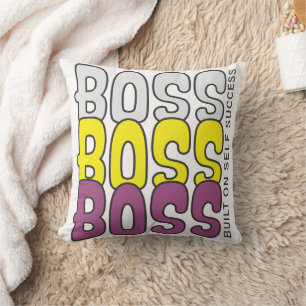 Cojín Decorativo Cita de Éxito Personal para Jefe Jefe Jefe