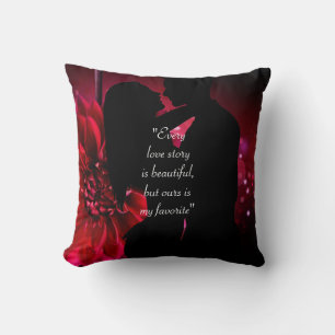 Cojín Decorativo Cita de historia de amor beso amante fondo Case-Ma