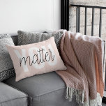 Cojín Decorativo Cita de inspiración para el Pastel rosa moderno<br><div class="desc">Cita de inspiración para el Pastel rosa moderno</div>