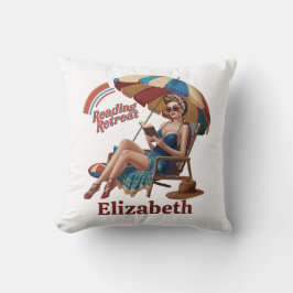 Cojín Decorativo Cita de Lover del libro de lectura de verano