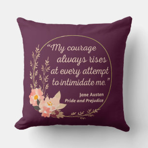 Cojín Decorativo Cita de Orgullo y Prejuicio I - Estilo Cuto