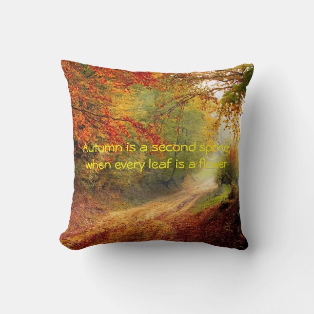 Cojín Decorativo Cita de otoño (Anverso)