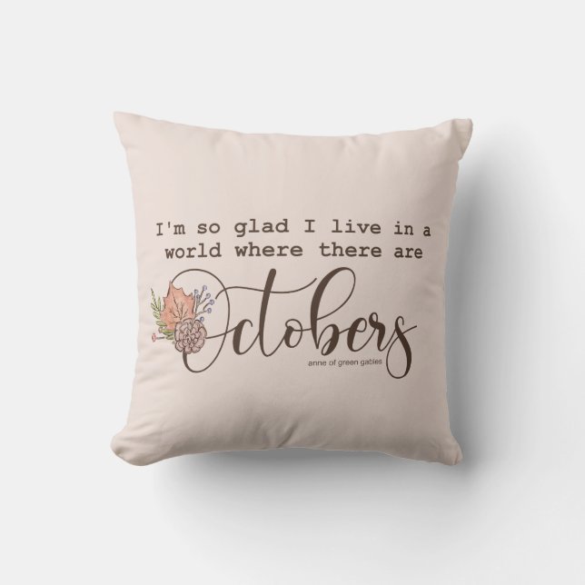 Cojín Decorativo Cita de otoño (Anverso)