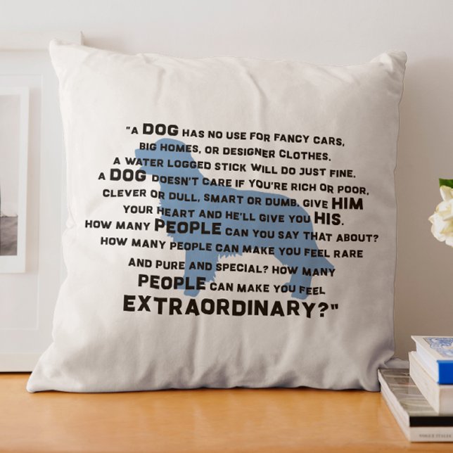 Cojín Decorativo Cita De Perro Alarmante Para Los Amantes Del Perro (Dog owner quote pillow)